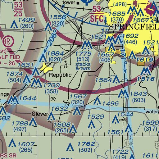FAA VFR chart of Manley Uplands Trail, MO