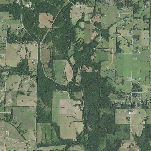 Aerial imagery of Manley Uplands Trail, MO