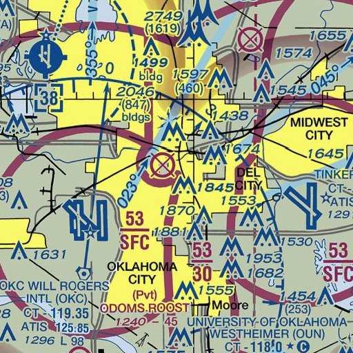 FAA VFR chart of Capitol Hill Elementary School, OK