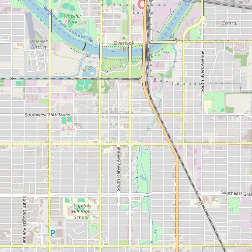 OpenStreetMap map of Capitol Hill Elementary School, OK