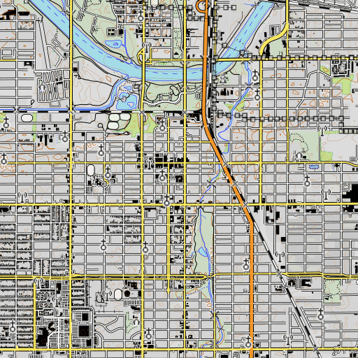 OpenTopoMap map of Capitol Hill Elementary School, OK