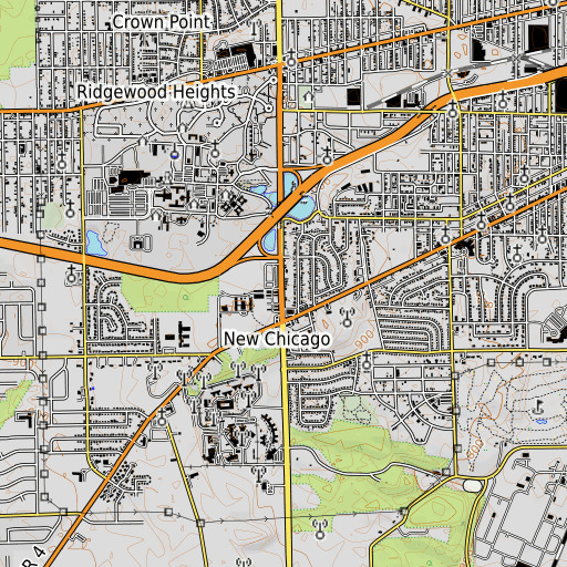 OpenTopoMap map of Carlson Year-Round Elementary School for Computer Technology, OH