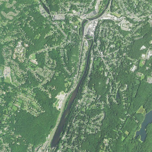Aerial imagery of Globe Mill Brook, CT