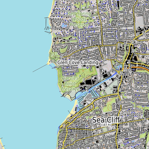 OpenTopoMap map of Mosquito Neck, NY