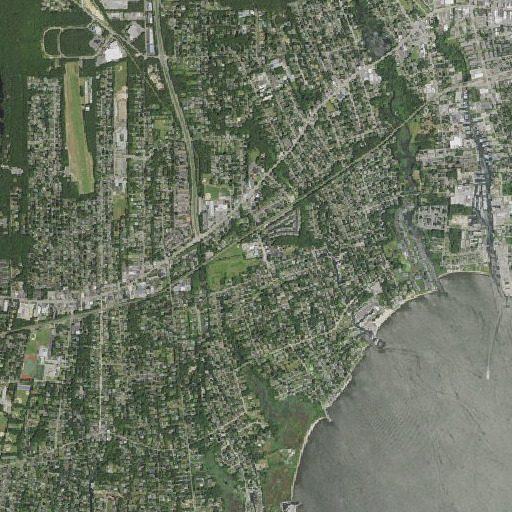 Aerial imagery of Blue Point Elementary School, NY