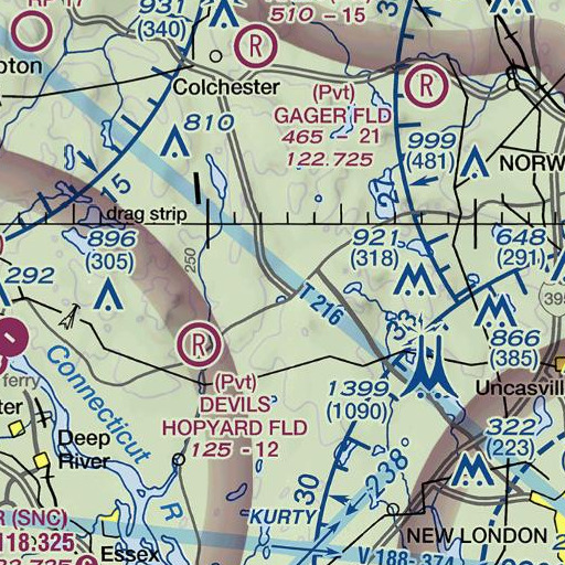FAA VFR chart of Harris Brook, CT