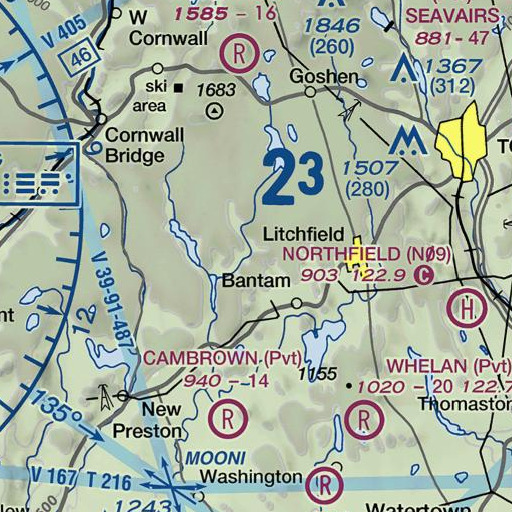 FAA VFR chart of Headquarters, CT
