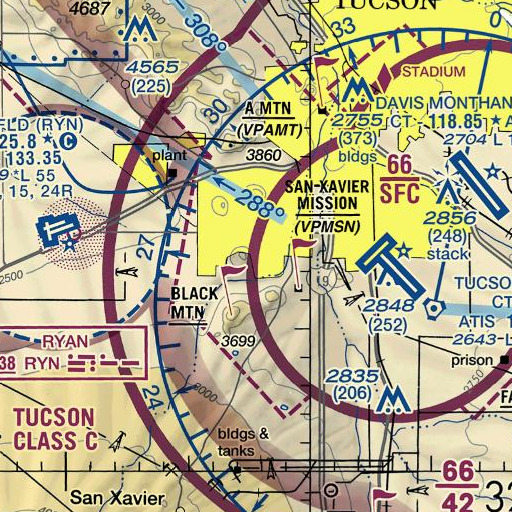 FAA VFR chart of Miller Elementary School, AZ