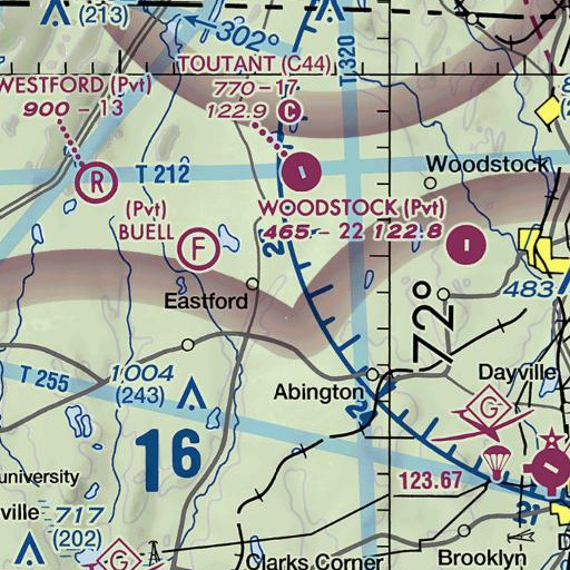 FAA VFR chart of Indian Hut Brook, CT