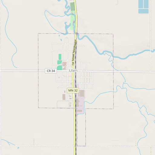 OpenStreetMap map of Ulen, MN