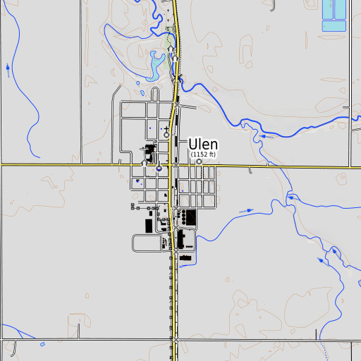 OpenTopoMap map of Ulen, MN