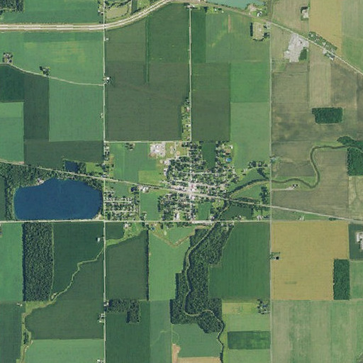 Aerial imagery of Middle Point Post Office, OH