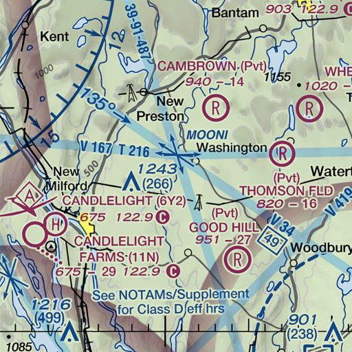 FAA VFR chart of Kirby Brook, CT