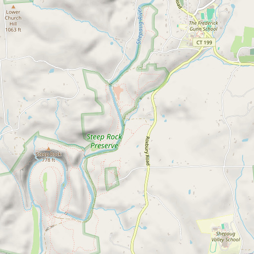 OpenStreetMap map of Kirby Brook, CT