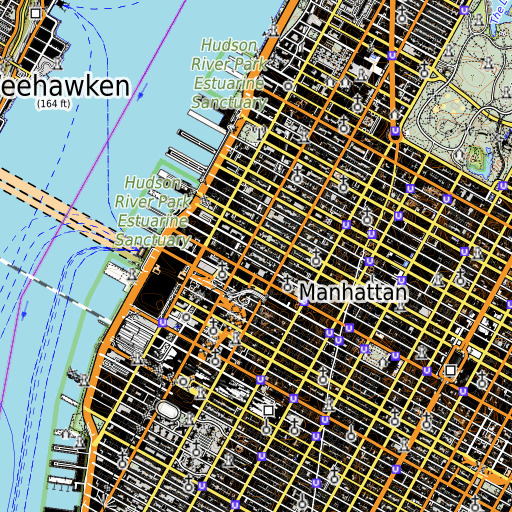 OpenTopoMap map of Actors Studio, NY