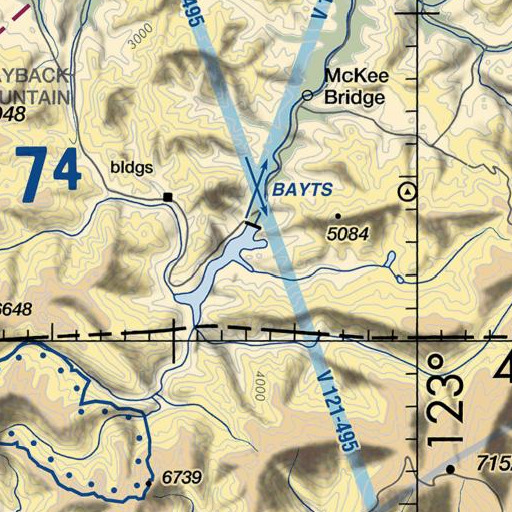 FAA VFR chart of Calsh Trail, OR