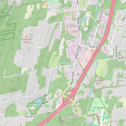 OpenStreetMap map of Manthey Brook, CT