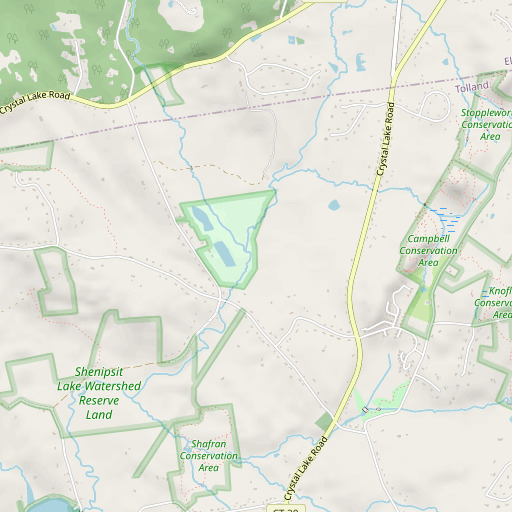 OpenStreetMap map of Martins Brook, CT