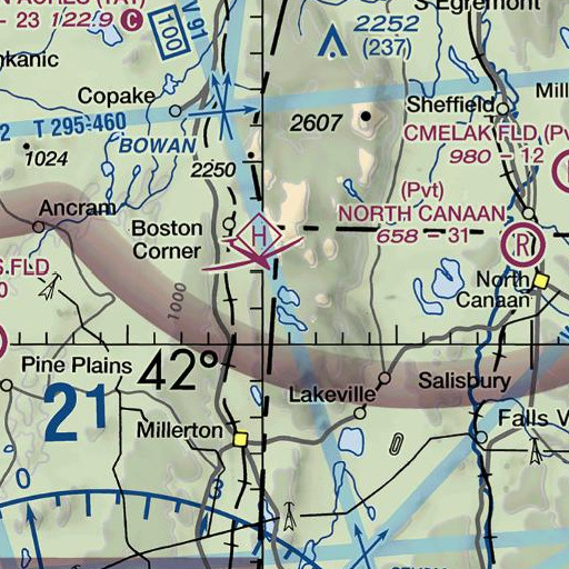 FAA VFR chart of Monument Brook, CT