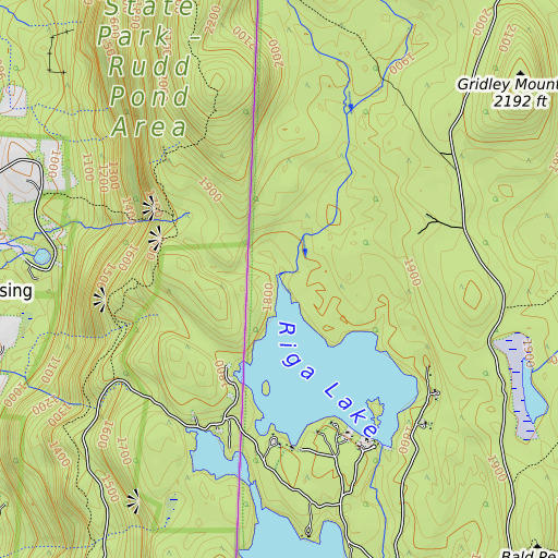 OpenTopoMap map of Monument Brook, CT