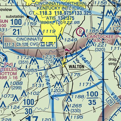 FAA VFR chart of Interchange 173, KY