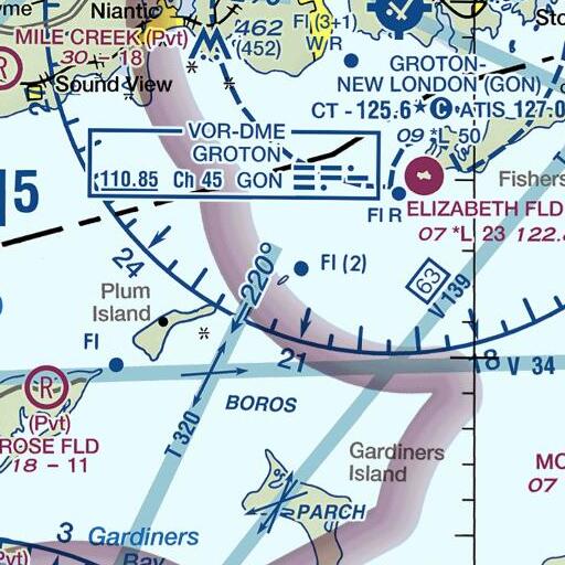 FAA VFR chart of Battery William Maitland (historical), NY