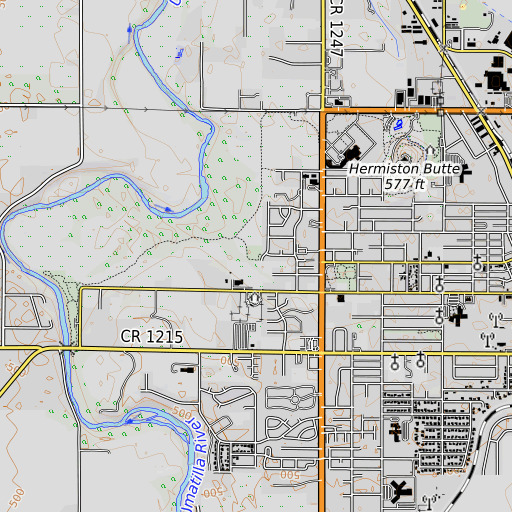 OpenTopoMap map of Volunteer Park, OR