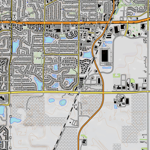 OpenTopoMap map of Winds Park, MN