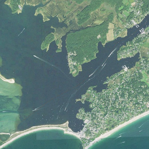 Aerial imagery of Pawcatuck Point, CT
