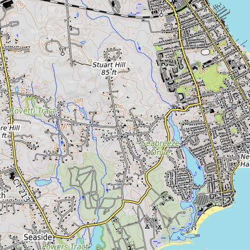 OpenTopoMap map of Pepperbox Hill, CT