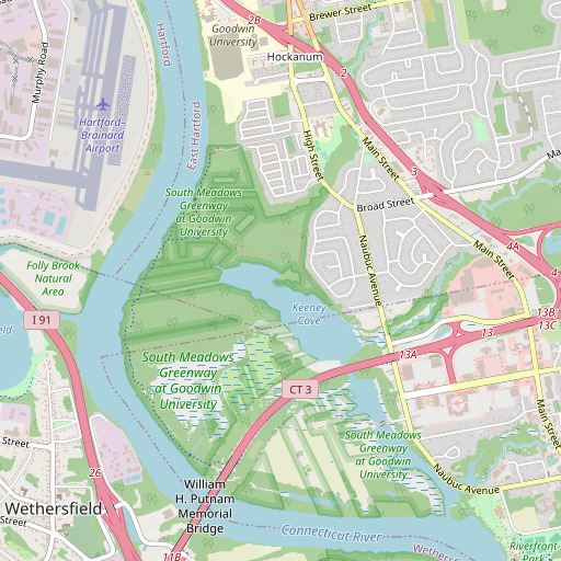 OpenStreetMap map of Pewterpot Brook, CT