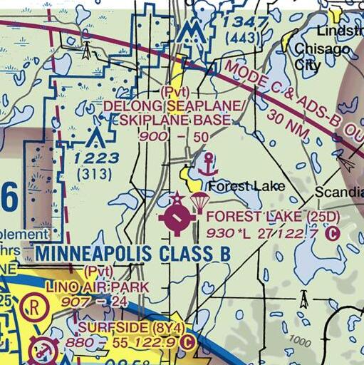 FAA VFR chart of Tower Park, MN