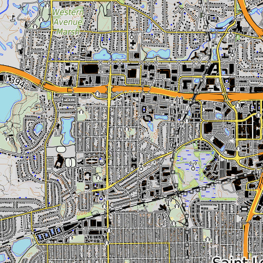 OpenTopoMap map of Jersey Park, MN