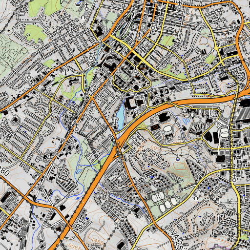 OpenTopoMap map of Sonner Hall, VA