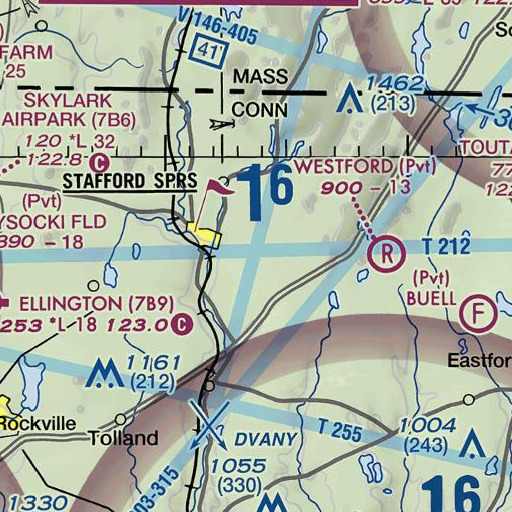 FAA VFR chart of Rockwell Hill, CT