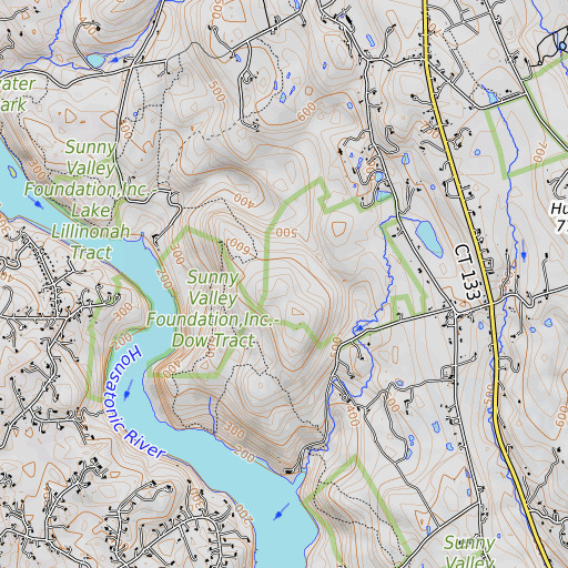 OpenTopoMap map of Rocky Hill, CT