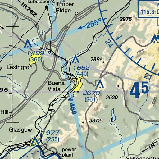 FAA VFR chart of Robey Hall, VA