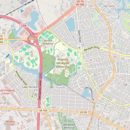 OpenStreetMap map of Boyd Dining Hall, VA