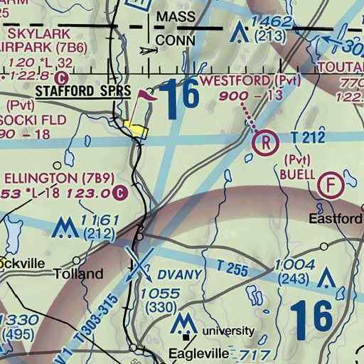 FAA VFR chart of Ruby Brook, CT