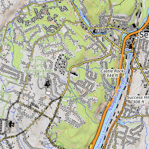 OpenTopoMap map of Rungay School, CT