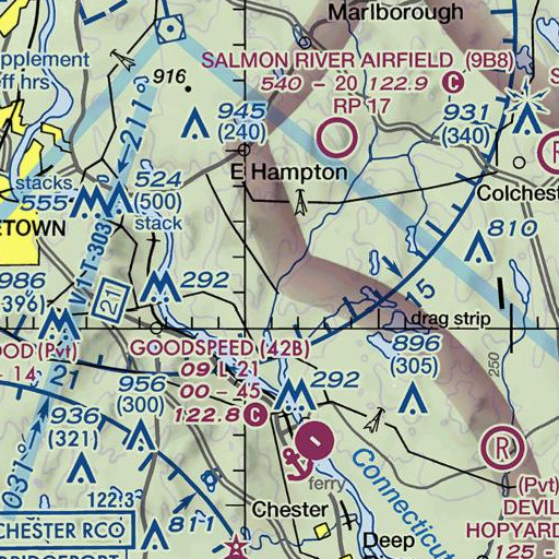 FAA VFR chart of Safstrom Brook, CT