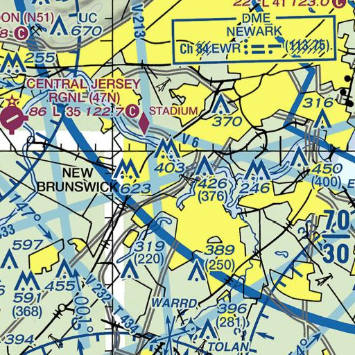 FAA VFR chart of Foran Hall, NJ