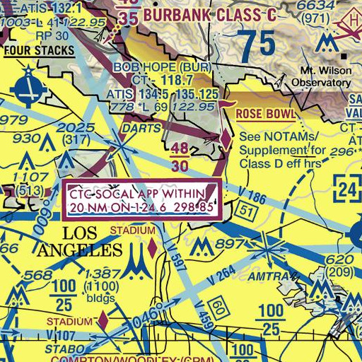 FAA VFR chart of Samuelson Campus Pavilion, CA