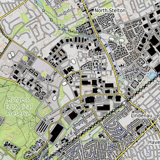 OpenTopoMap map of Visual Arts Building, NJ
