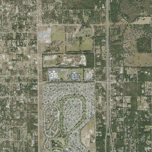 Aerial imagery of West Hernando Middle School, FL