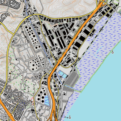 OpenTopoMap map of Exit 60, CA