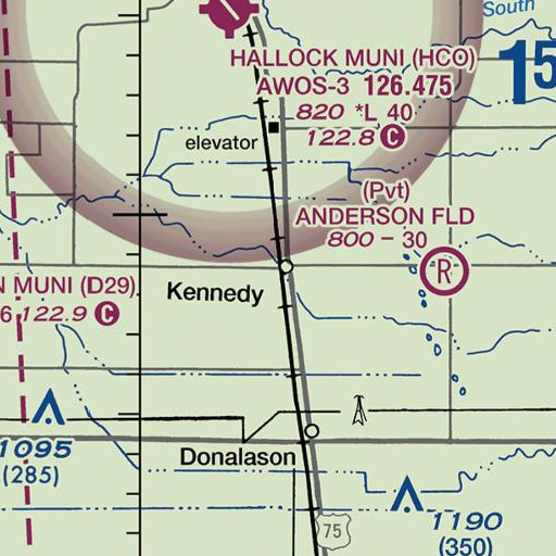 FAA VFR chart of Kittson Central Elementary School, MN