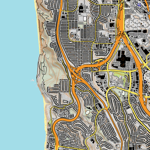 OpenTopoMap map of Exit 508, CA