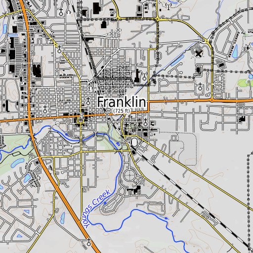 OpenTopoMap map of Old Main, IN