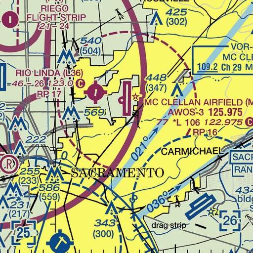 FAA VFR chart of Exit 93, CA
